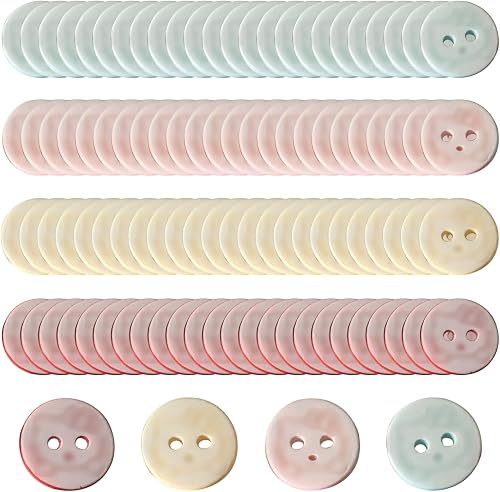 100pcs Baby Buttons for Cardigans, Soft 4-Hole Buttons for Knitting, Craft Projects, Easy to Sew, Assorted Colors, Durable Buttons for Baby Clothes