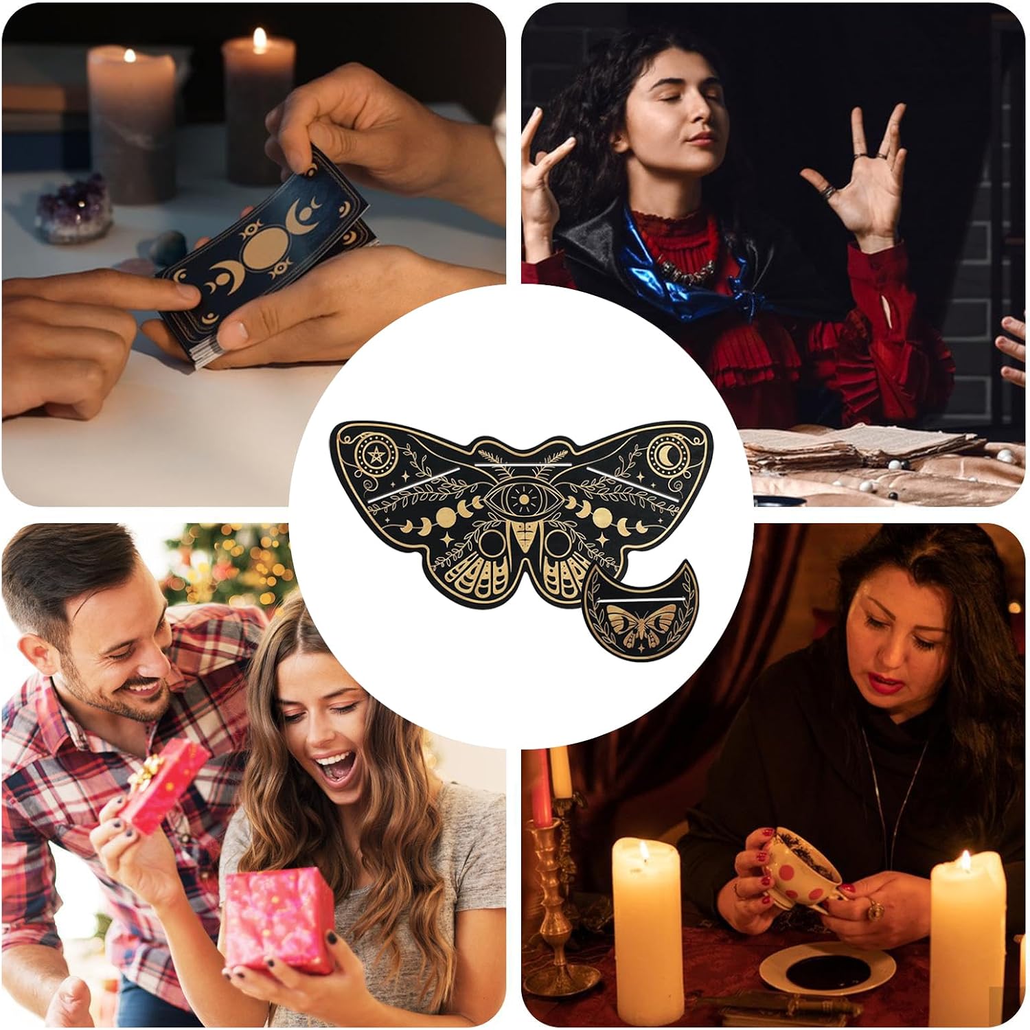 Tarot Card Stand Wooden Desk Decor Butterfly Shape