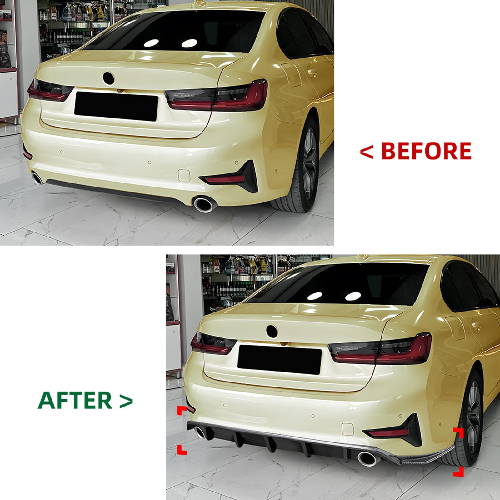 Amazon | BMW 3シリーズ G20 G21 2019-2022用リアバンパー