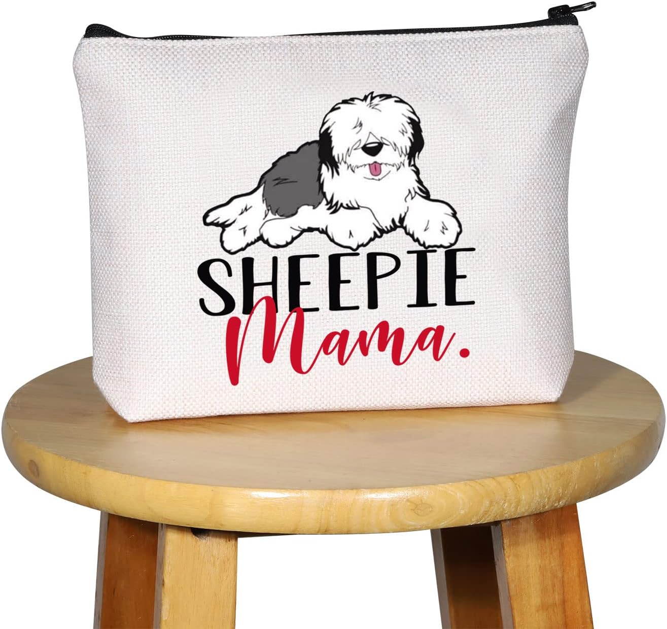 G2TUP Old English Sheepdog Lover Gift - Sheepie Mom Makeup Bag, Dog Owner Zipper Travel Bag (Sheepie Mom MB) - Image 7