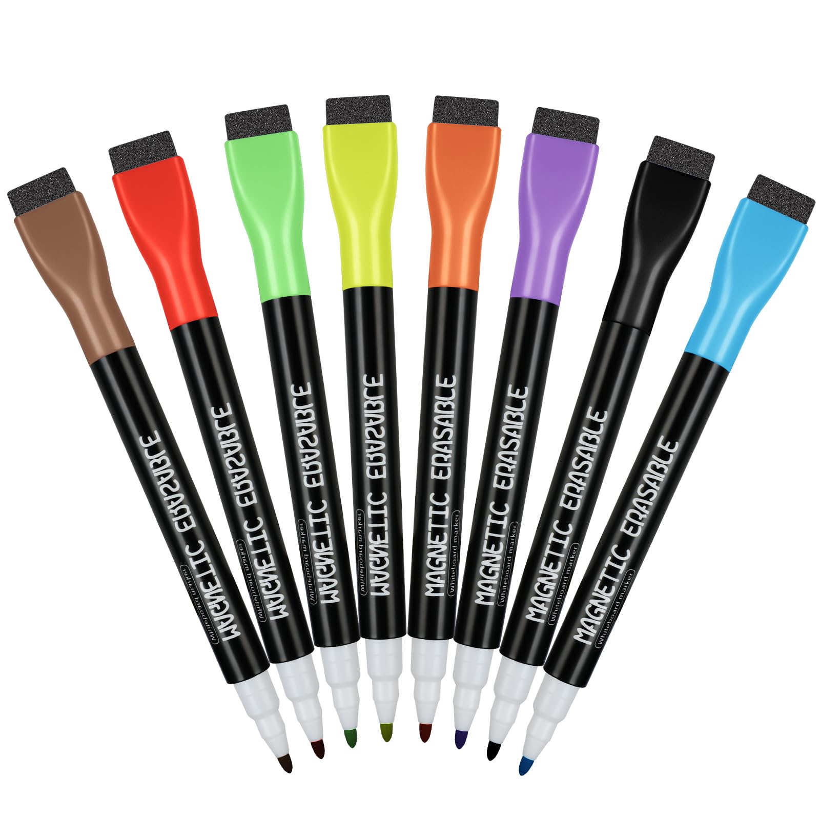 Pennarelli Lavagna Bianca Magnetici - Set 8 Penne Cancellabili Con Punta Fine Per Scuola, Ufficio E Casa - Foto 9
