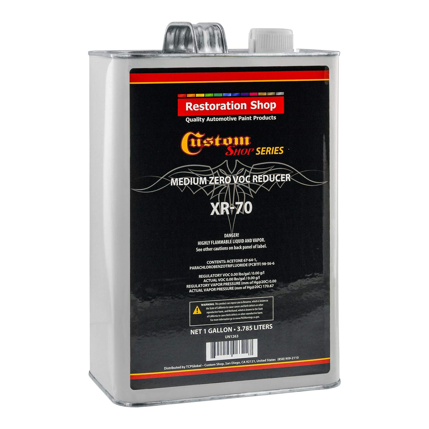 Custom Shop Restoration Shop XR70 Medium Zero V.O.C. Urethane Reducer (Gallon) for Automotive Paint and Industrial Paint Use for Low V.O.C. Compliance