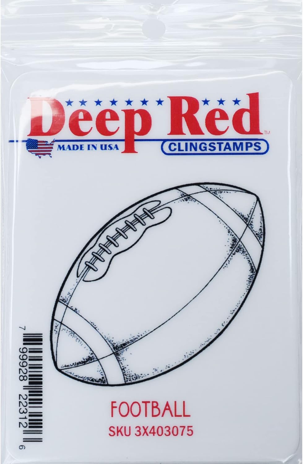 Deep Red Stamps Football Rubber Stamp Arts, Crafts & Sewing