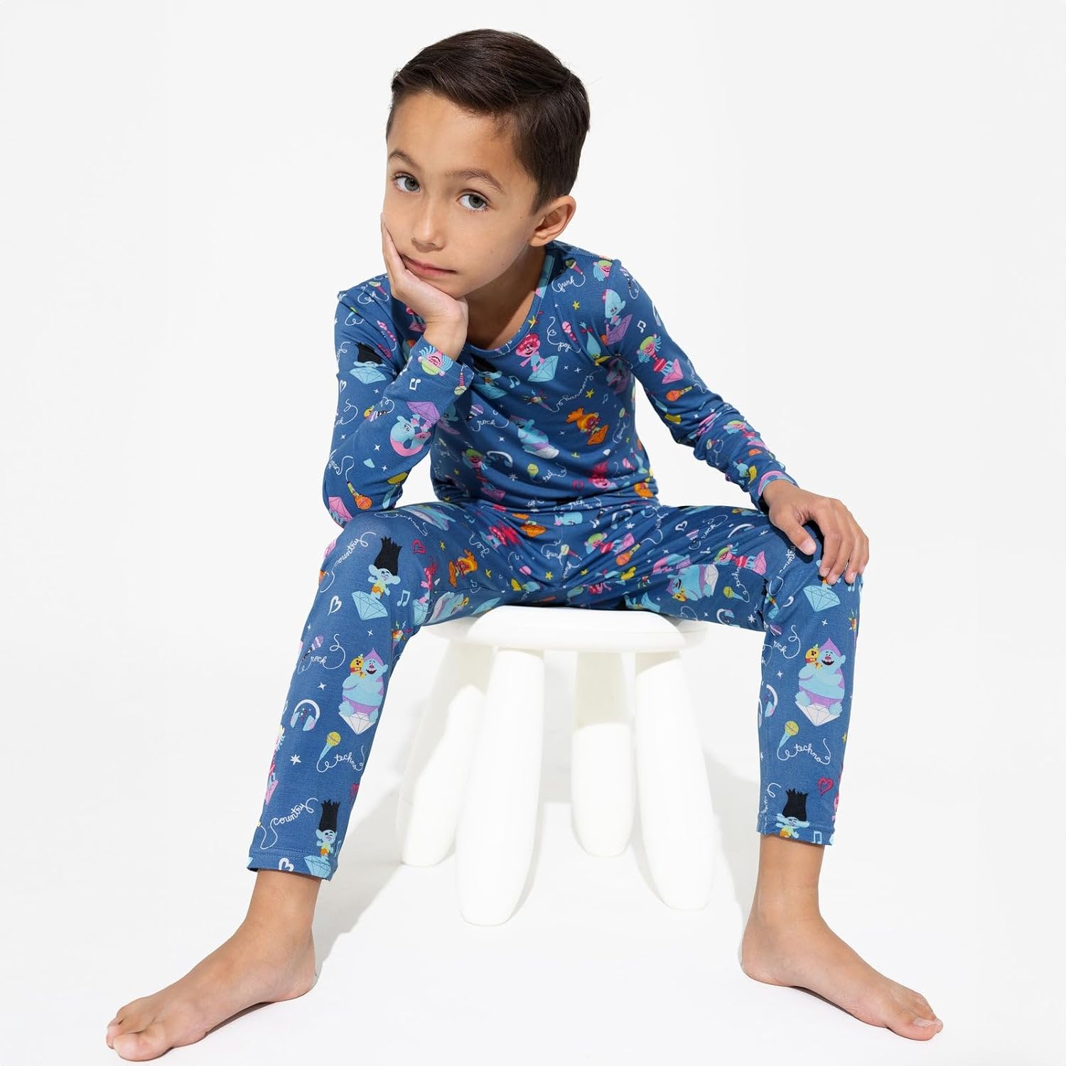 Bellabu Bear Casper Rayon from Bamboo Two-Piece Pajamas for Boys & Girls