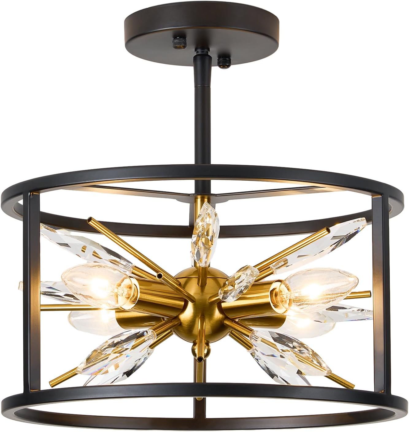 zhllmq Semi Flush Mount Ceiling Light, 5Light Close to Ceiling Light