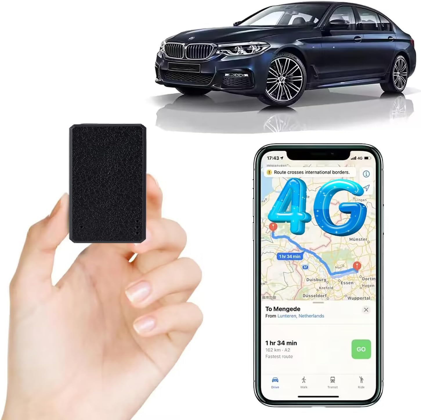 TKMARS 4G Mini Localizzatore GPS Anti-smarrimento in Tempo Reale Adatto a Bambini, Portafogli, Oggetti di Valore TK901