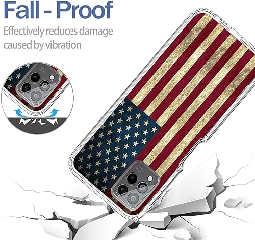 Miniatura 7 de REVVL 6 Pro 5GT Phone Pro 5G TMAF035G, funda protectora de cuerpo completo con patrón de bandera floral transparente con protector de pantalla de