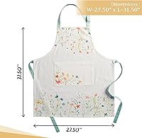 Vista 4 de Maison d' Hermine Delantal 100% de algodón para mujeres con bolsillo de cocina delantal de chef para hombres, decoración de Pascua