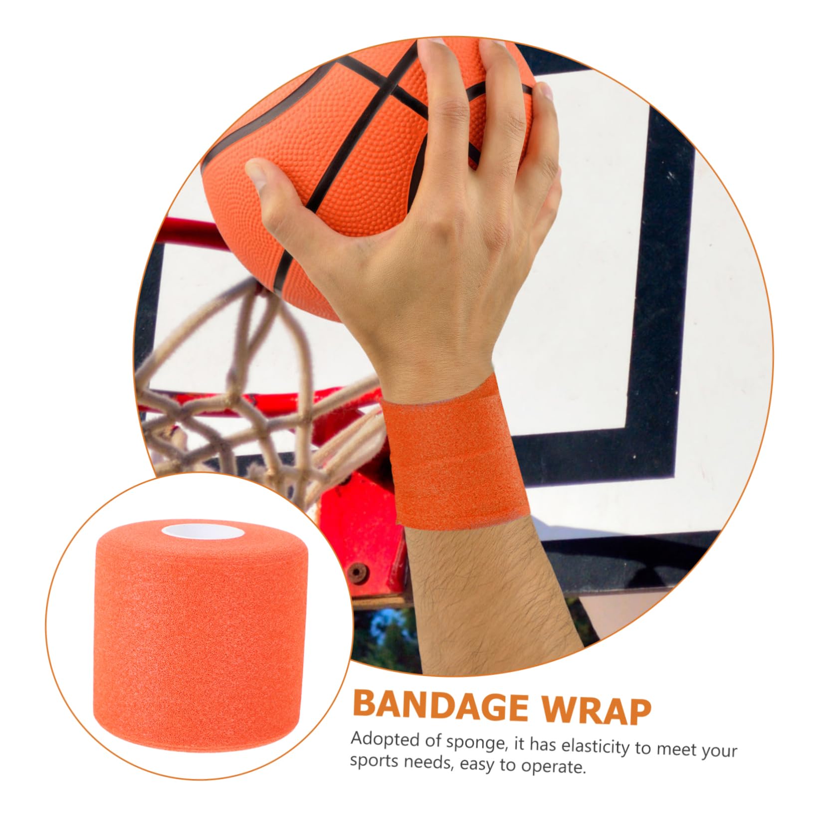 Sosoport Elastic Bandage Tape Sports Wrist Bandage Wrap Racket Damping Skin-Friendly Comfortable Workout Tape