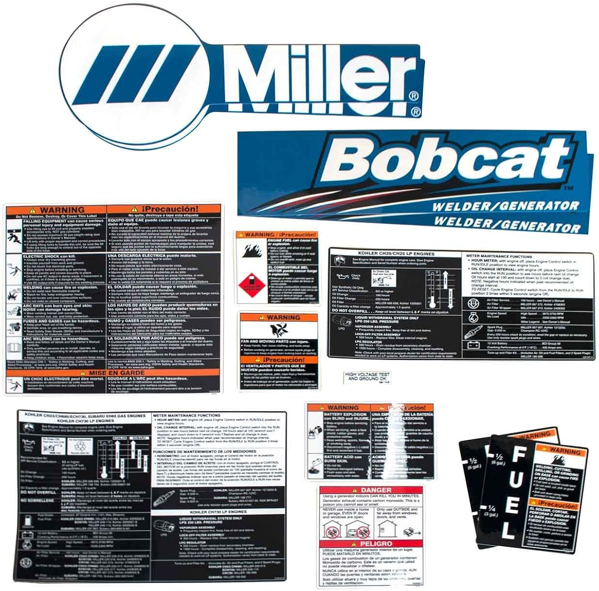 Miller 228122 Kit de etiquetas para Bobcat 250