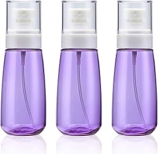 Cosywell Fine Mist Spray Bottle 3.4oz/ 100ml Empty Cosmetic Refillable Travel Containers Plastic Hair Spray Bottle Sprayer for Perfume Skincare Makeup Lotion (3Purple), 3purple