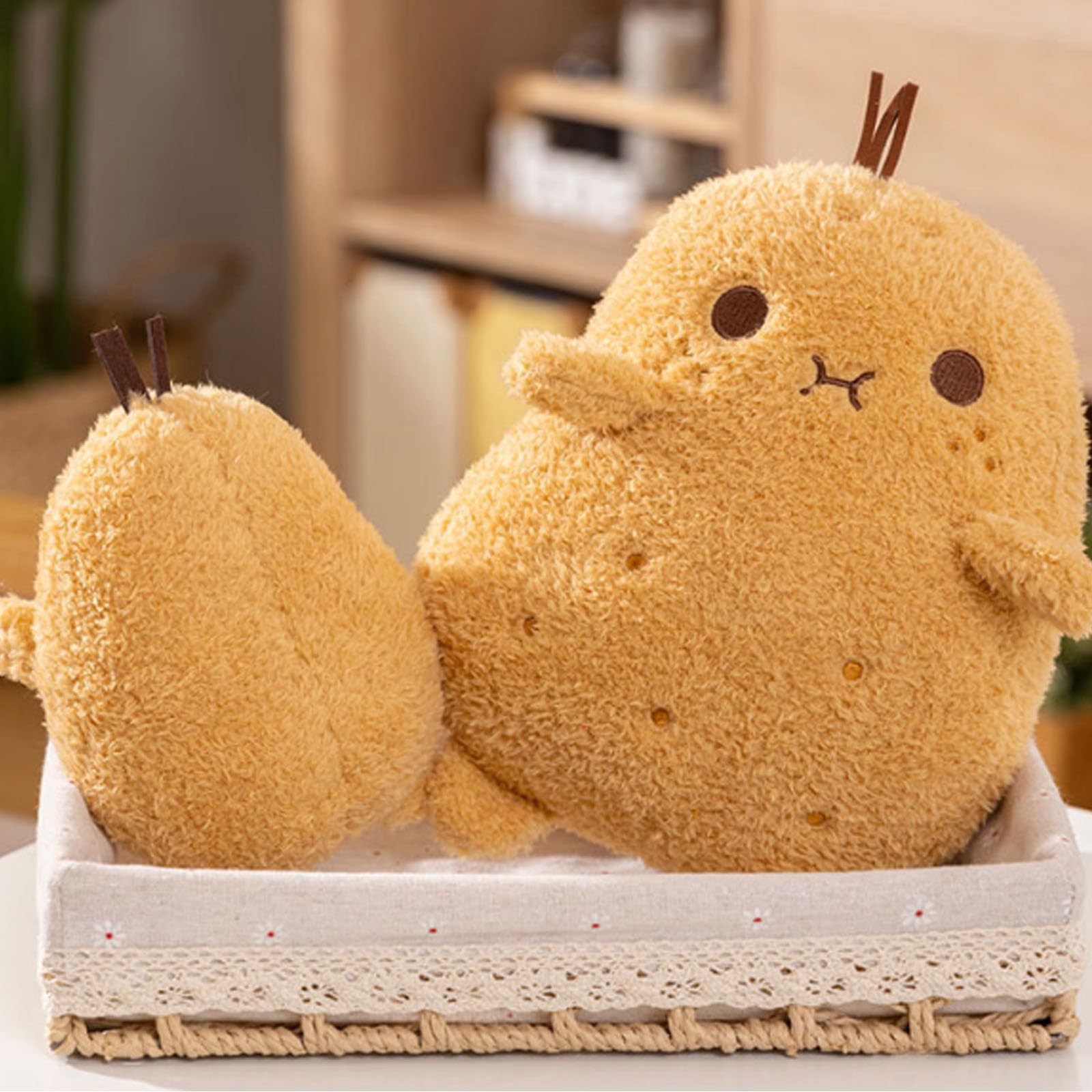 Kartoffel (Potato) Plüschtier, kuscheliges Sofa- und Bettkissen mit niedlichem Cartoon-Design, weiches Stofftier aus hochwertigem Plüsch, Kinder und Erwachsene (53cm)
