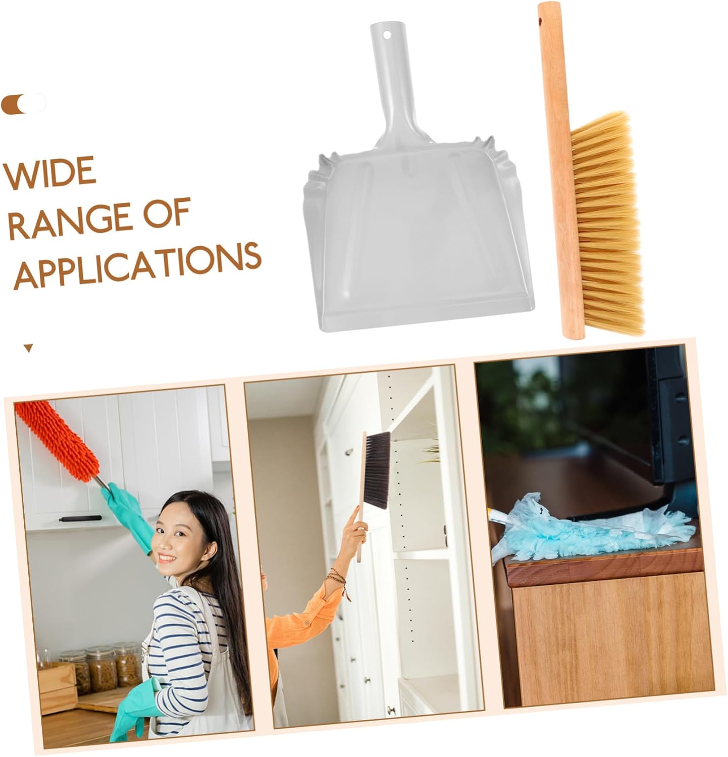 1set Hand Broom Wooden Handle and Dustpan Compact Whisk Broom for Bed Sofa and Furniture Cleaning Soft Bristles for Safe Dusting Portable and Lightweight for Easy Use