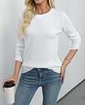 QUALFORT Women's Sweater 100% Cotton Soft Knit Pullover Sweaters