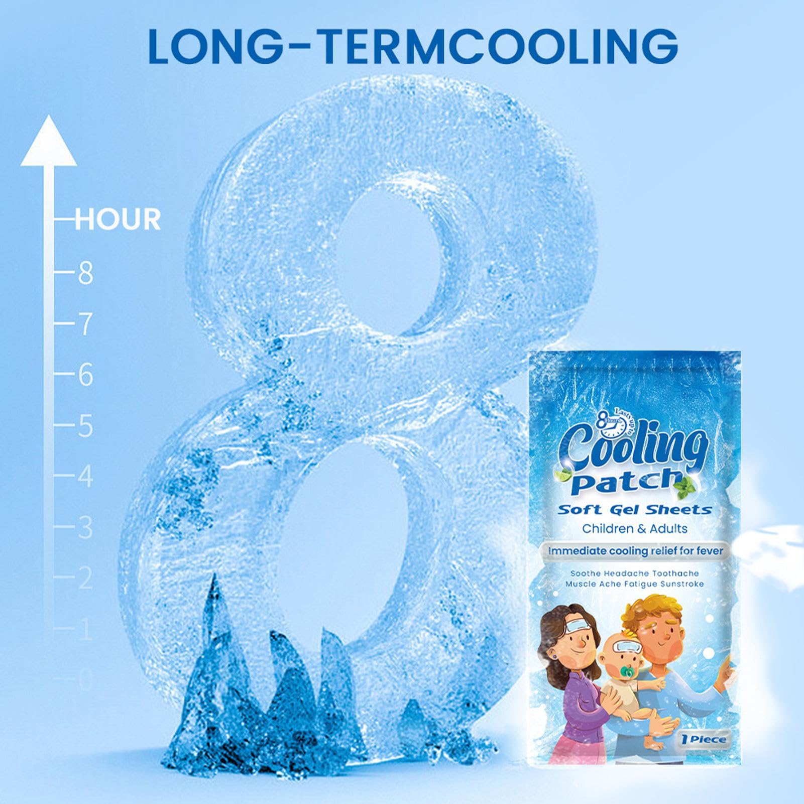 20 hojas de almohadillas refrescantes para niños, reductor de