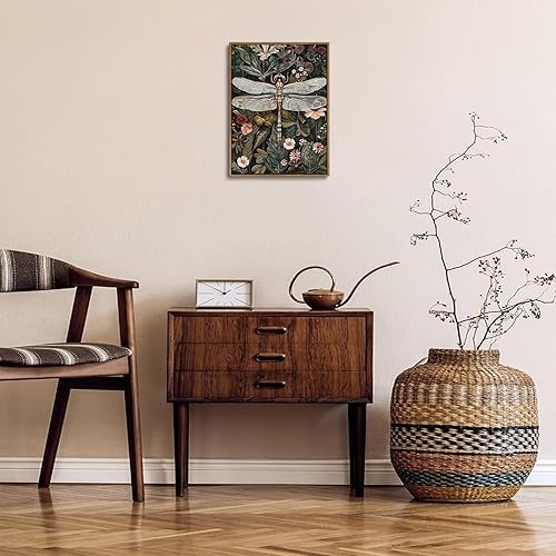 Miniatura 4 de Arte de pared (libélula oscura, 8x10, enmarcado)