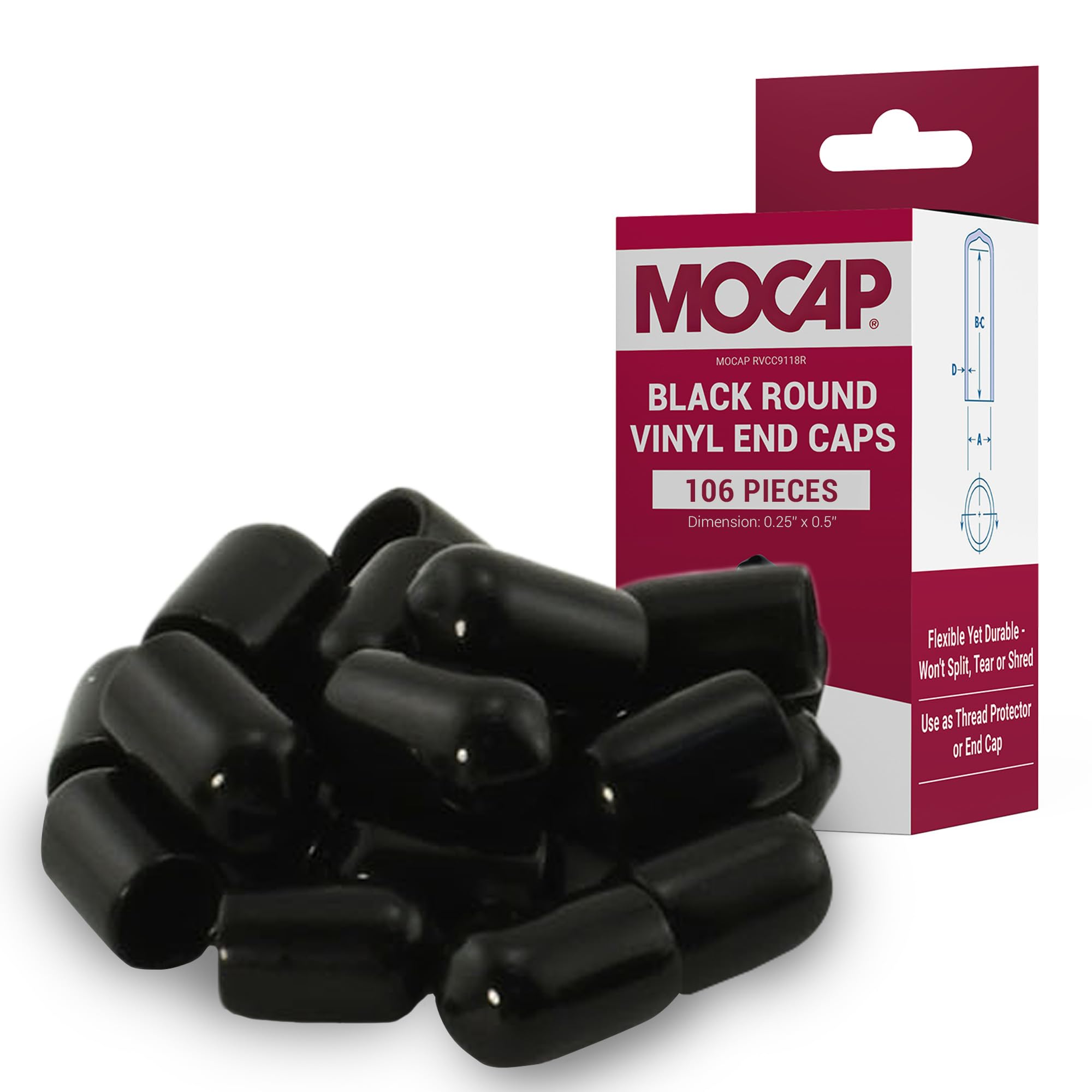 Round Vinyl Caps - 0.250