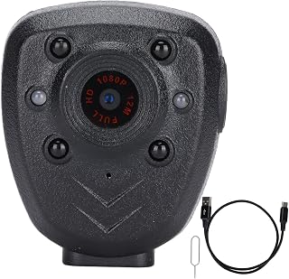 ASHATA Body Camera,Mini Wearable Camera Police Video Recorder with Night Vision,Body Cam Camera for Home Outdoor Law Enforcement Security Guard,Lightweight and Portable