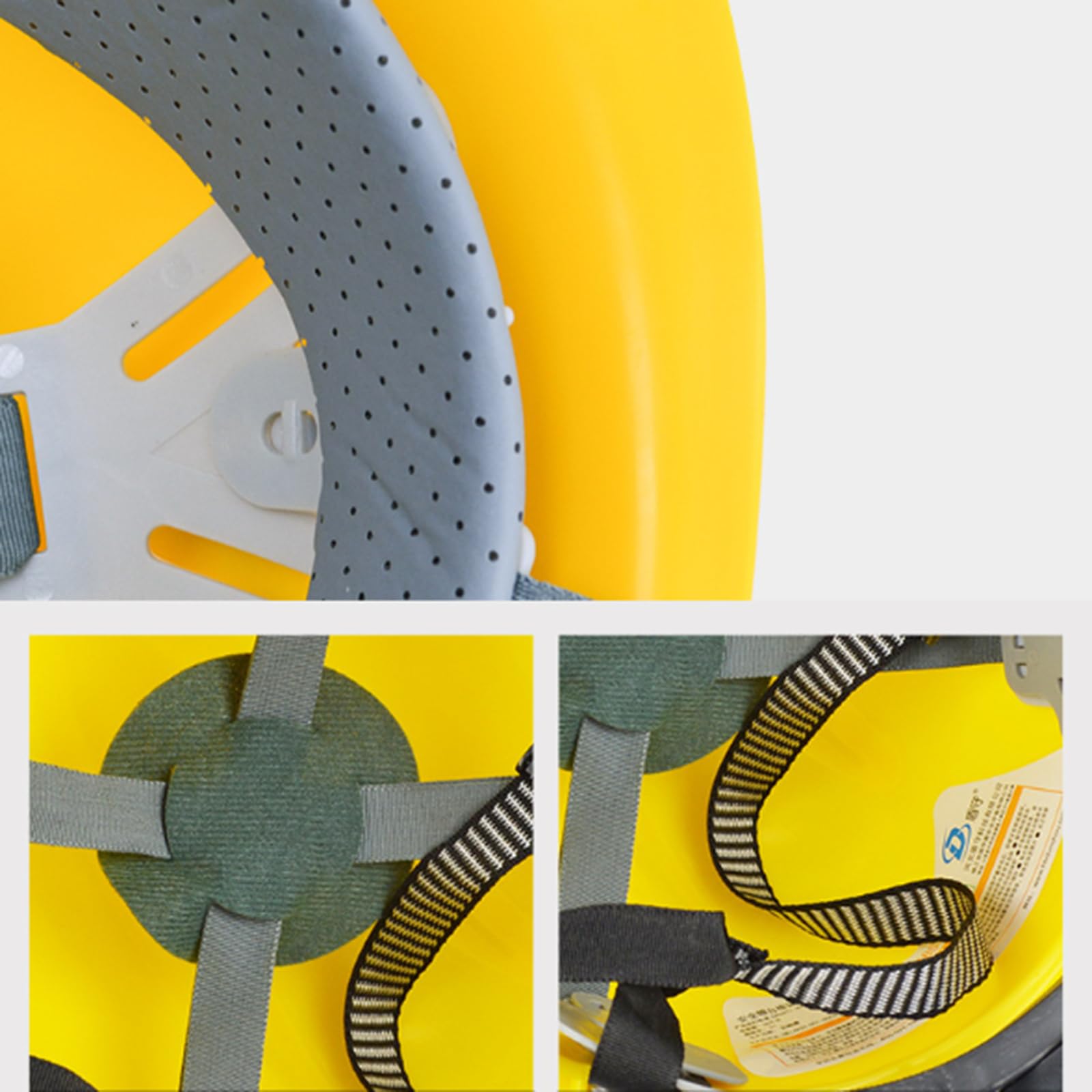 MACHSWON Hard Hat Yellow ABS Safety Helmet Electrician Labor Protection European Style Breathable Thick Protective Helmet Industrial Hardhats for Building Construction and Work Sites - Image 3