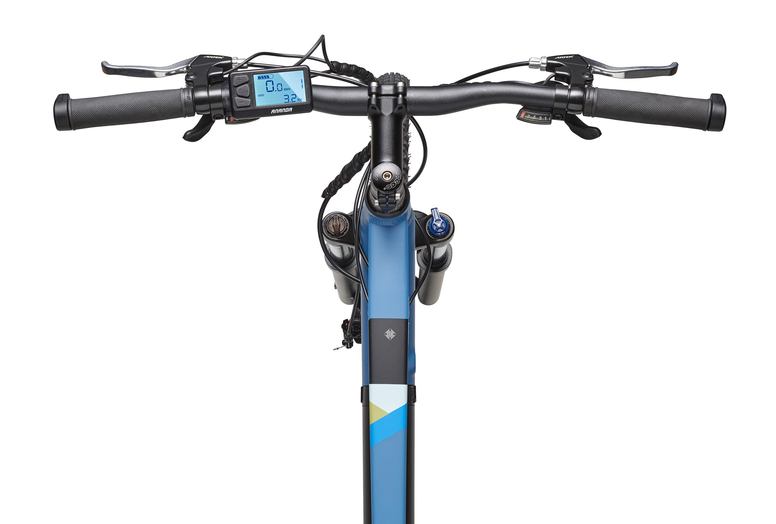 TELEFUNKEN E-Bike Mountainbike Elektrofahrrad Alu, 24 Gang Kettenschaltung - Pedelec MTB 27,5 Zoll, Hinterradmotor, 250W, Scheibenbremsen, Blau, Aufsteiger M935