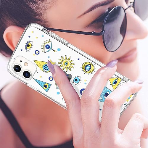 Miniatura 2 de LUHOURI Funda diseñada para iPhone 11 con protector de pantalla, acrílico transparente para mujeres y niñas, funda protectora de ajuste delgado de