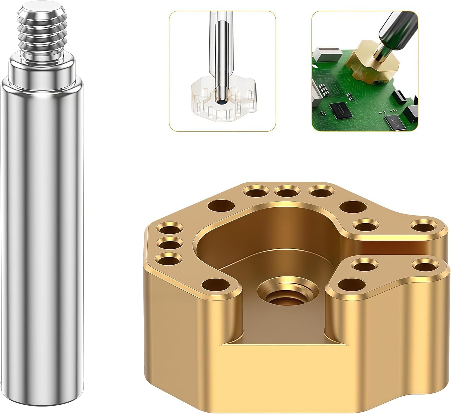 Joystick Soldering Iron Tip with Multi-Hole Ring for P5 P4 Series & Switch Controller Repair Efficient Soldering Tip Kit Excellent Heat Conduction Precise Alignment