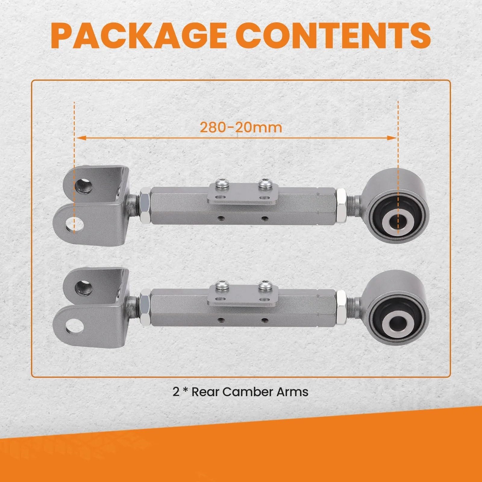 Compatibile con CR-V FWD AWD 2007 2008 2009 2010 2011 2012 2013 2014 2015 2016 Kit Braccio Superiore per Allineamento Posteriore Regolabile per Auto Braccio Sospensione