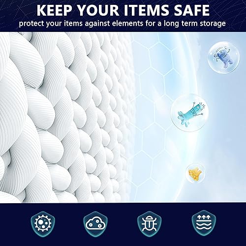 Miniatura 8 de Bolsas de sellado al vacío para ropa con bomba eléctrica, paquete de 15 (3 jumbo, 3, grande, 3, mediano, 3, pequeño, 3 enrollable), bolsa de