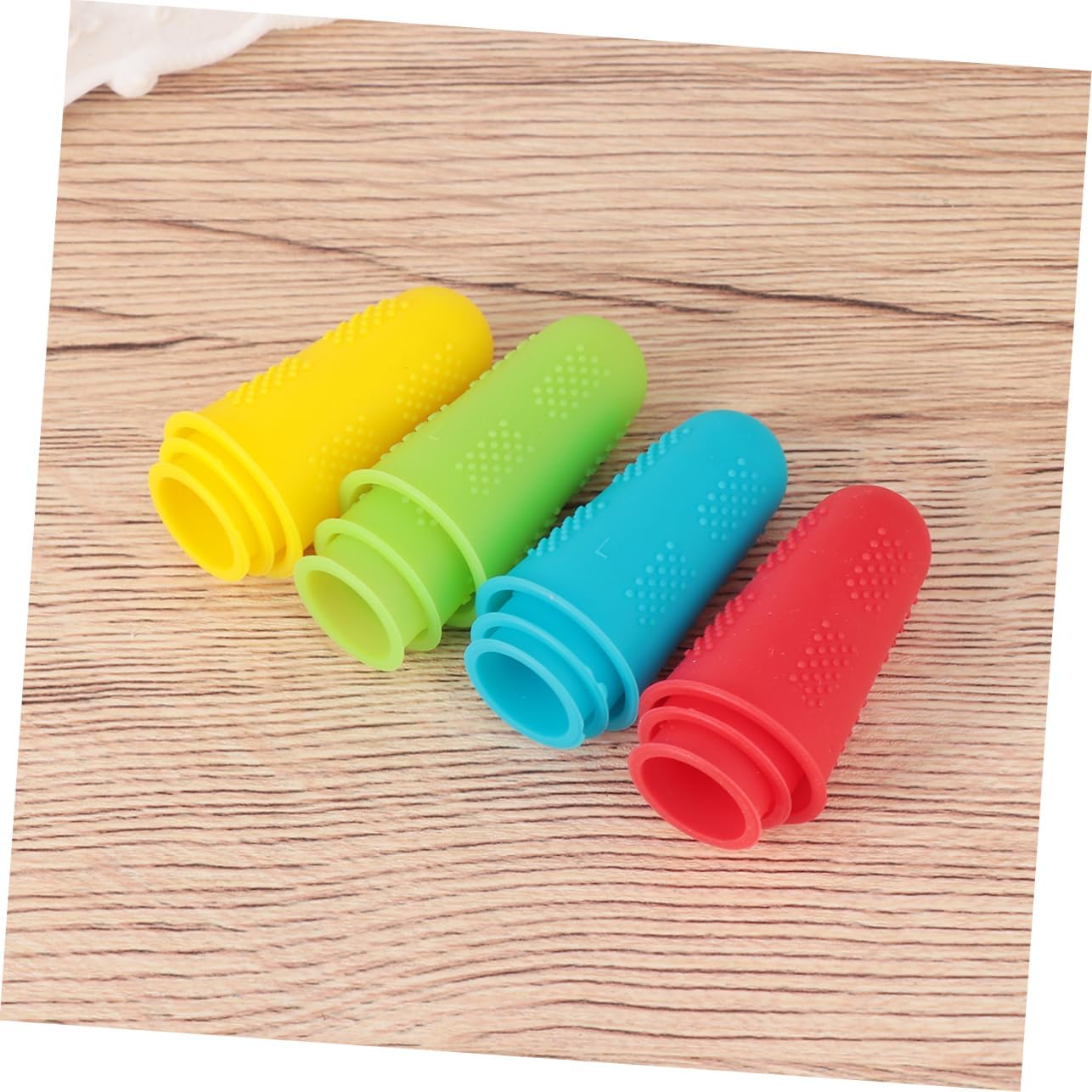 SECFOU 15pcs Food-Grade Silica Gel Finger Sleeves Industrial Finger Covers for Cooking Sewing and Electronics Repair Skidproof Protection Mixed Colors