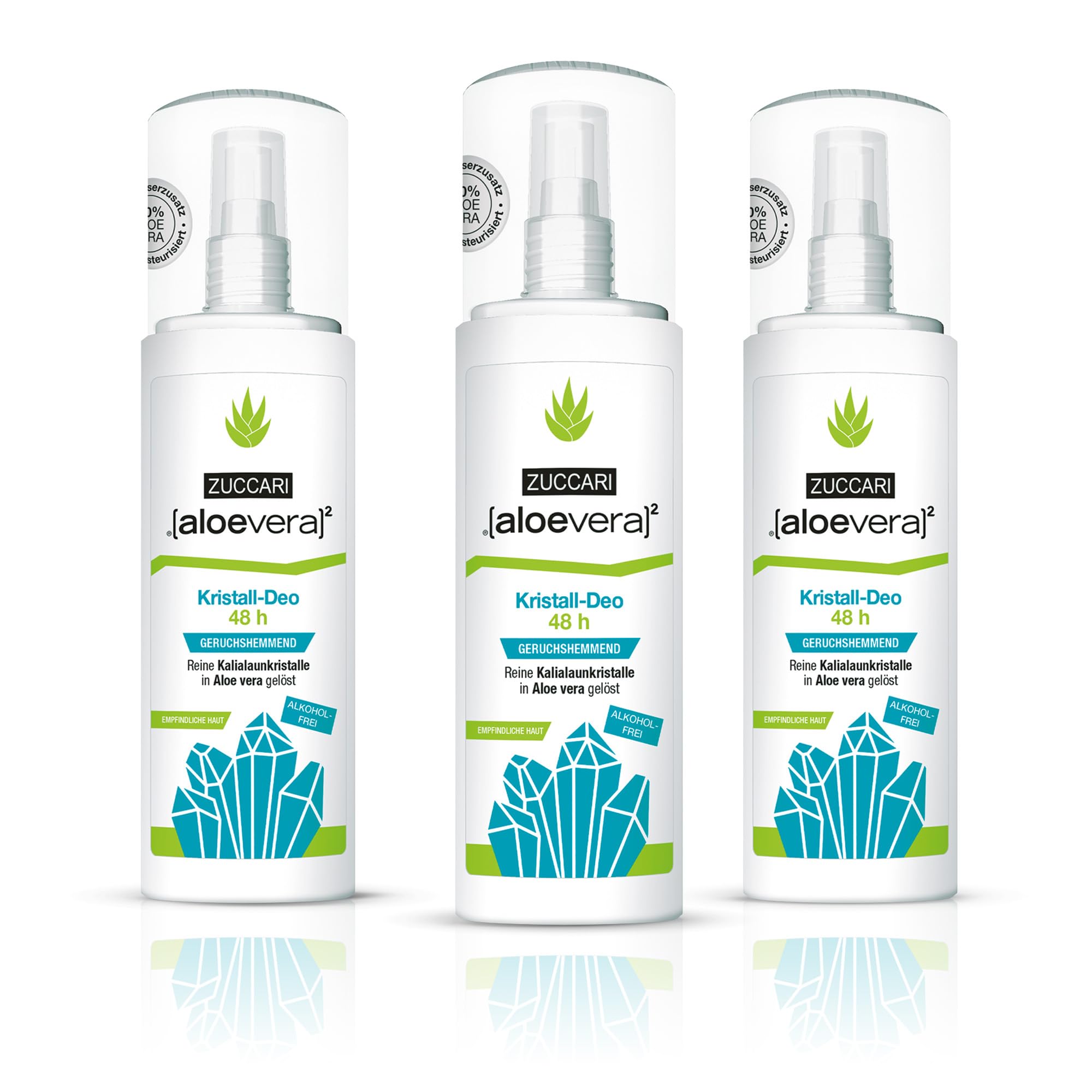 ZUCCARI ALOE VERA X2 ANTI ODORANTE ALLA PIETRA LIQUIDA 100 ML 3PZ
