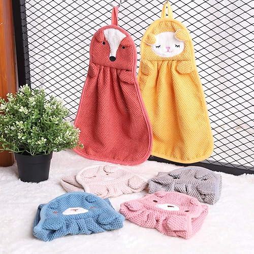 Miniatura 7 de BATTILO HOME Paquete de 6 toallas de mano con lazo para colgar, toalla de baño de mano para baño, toallas de cocina, toallas de microfibra