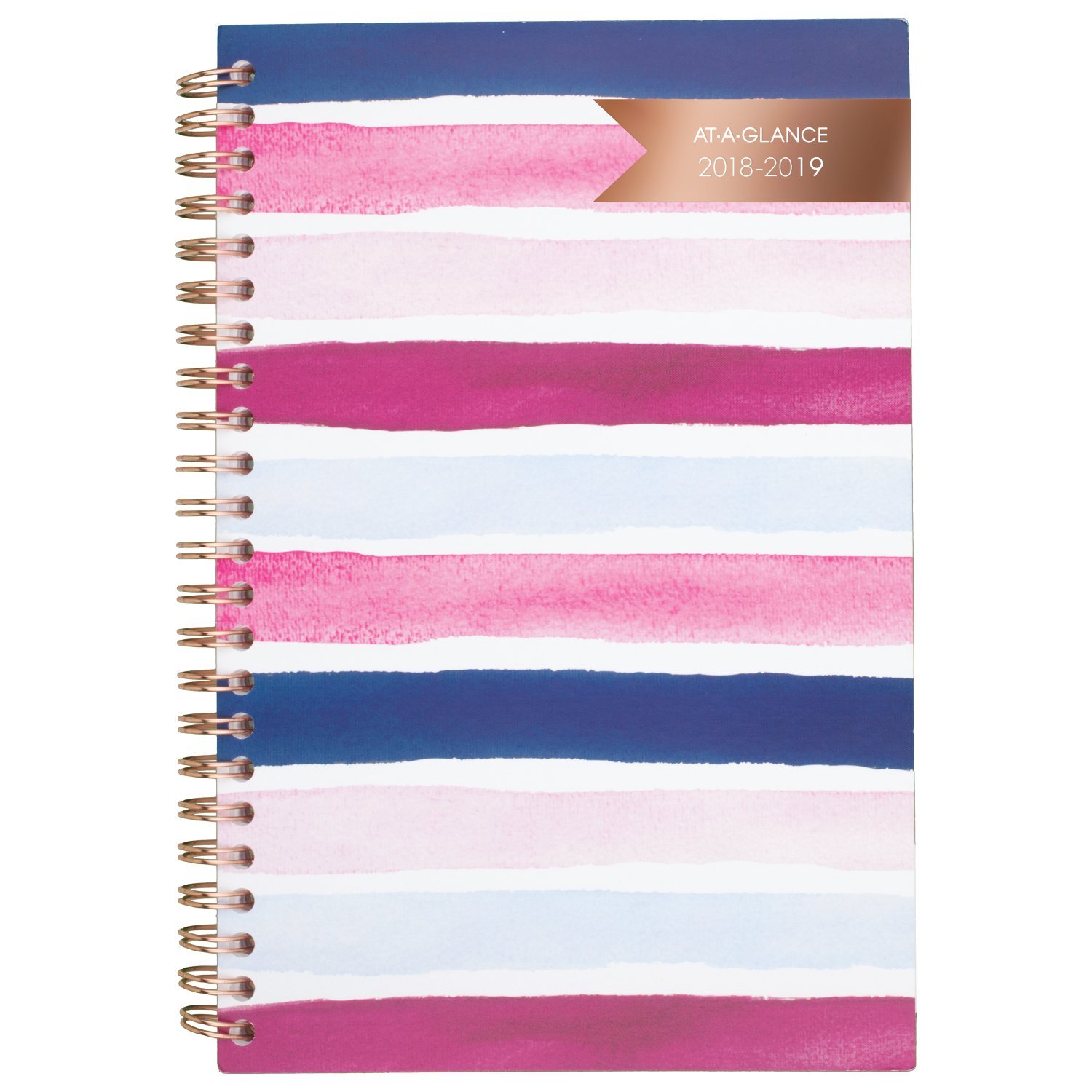 AT-A-GLANCE 2018-2019 Academic Year Weekly & Monthly Planner, Small, 4-7/8 x 8, Carousel Stripe (1112S-200A)