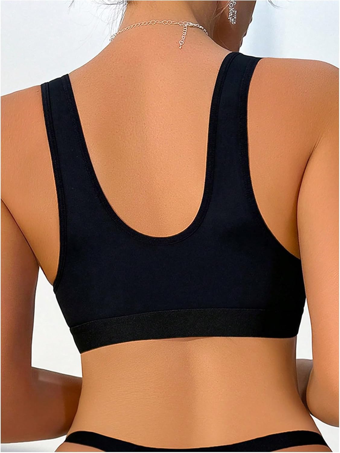 SHENHE Women's Full Figure Front Closure Wirefree Lace Bra Unpadded Everyday Bralette - Image 3