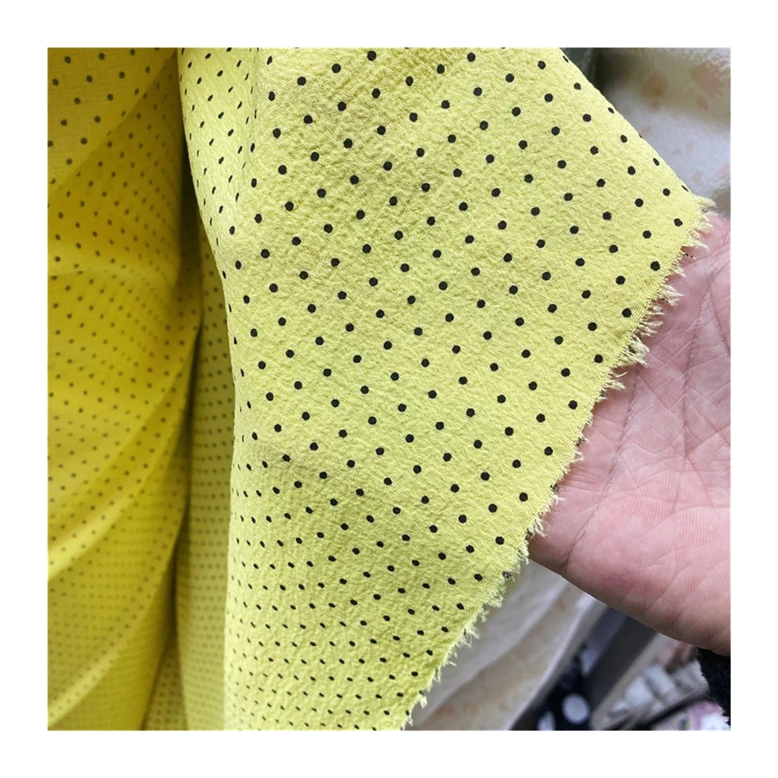 Polka Dot Fabric Multicolor Multiple Sizes for Clothing Crafts(Color6,Length 1.5 Meters)