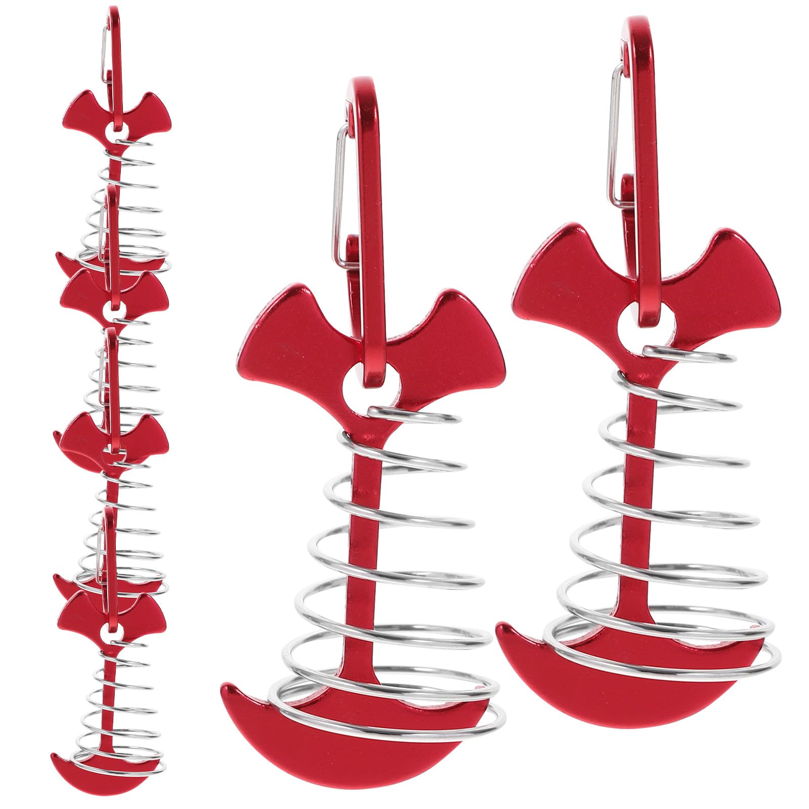 Estacas para tiendas de campaña de aluminio con hebillas para cuerda de viento resistentes
