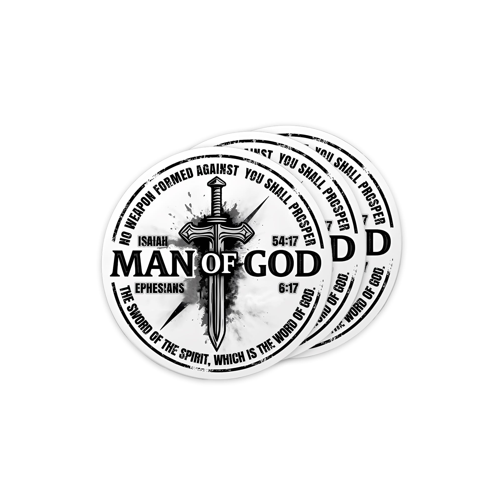 3Pcs Man of God Stickers Cross Nails Jesus is King of Kings Vinyl Stickers Christian Faith Stickers for Water Bottle Laptop Phone Case Tumbler