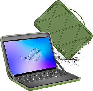 Hard EVA Protective Sleeve Case Compatible for 14 inch ASUS ROG Zephyrus G14 2025/2024/2023/2022,for ASUS ROG Zephyrus G14 Laptop Notebook Bag,Green(X8253G)
