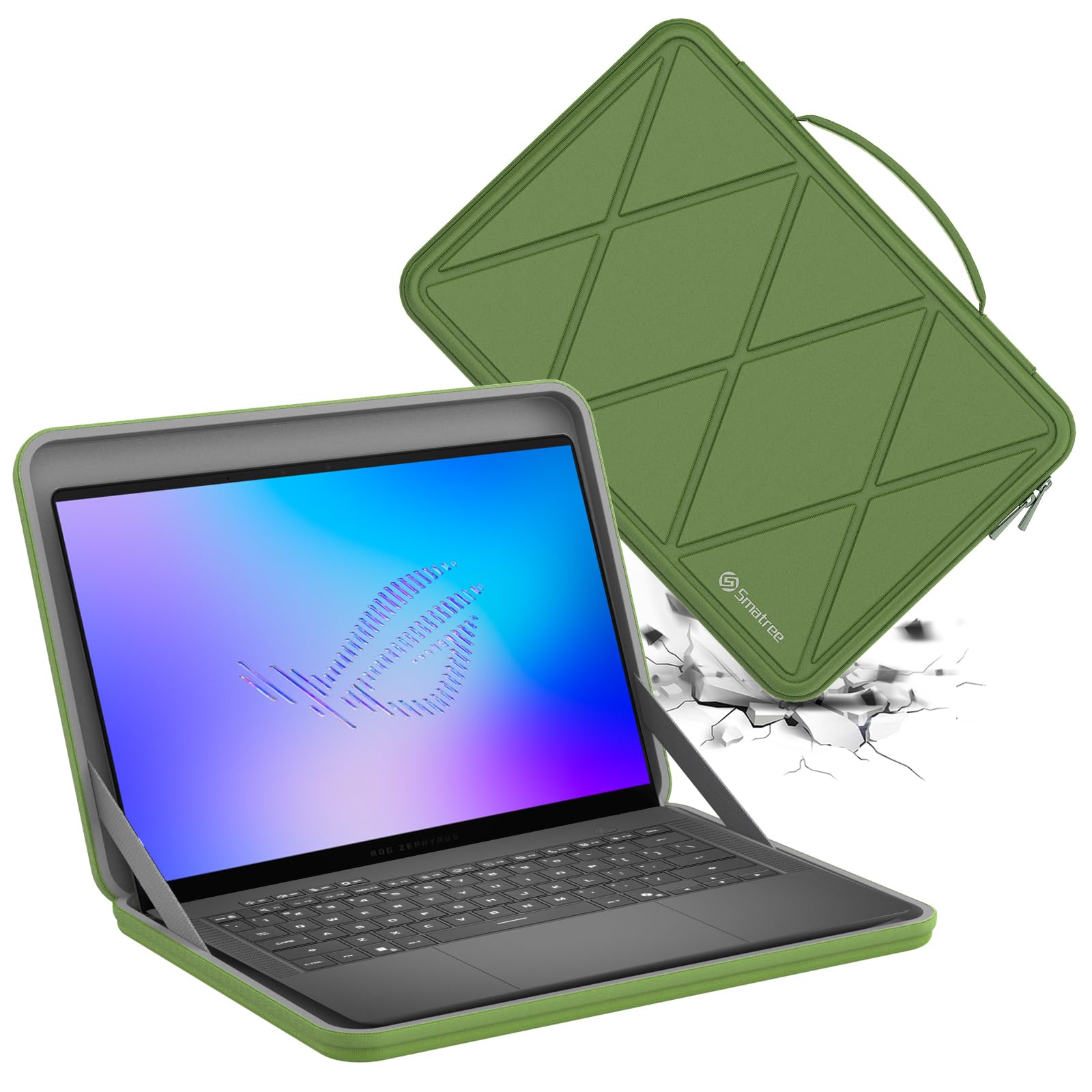 Smatree Hard Protective Case for 14 inch ASUS ROG Zephyrus G14 2026 GU405 | Compatible for 14 inch ASUS ROG Zephyrus G14 2026 GU405/2025/2024/2023/2022, Laptop Notebook Bag, Green (X8253G)