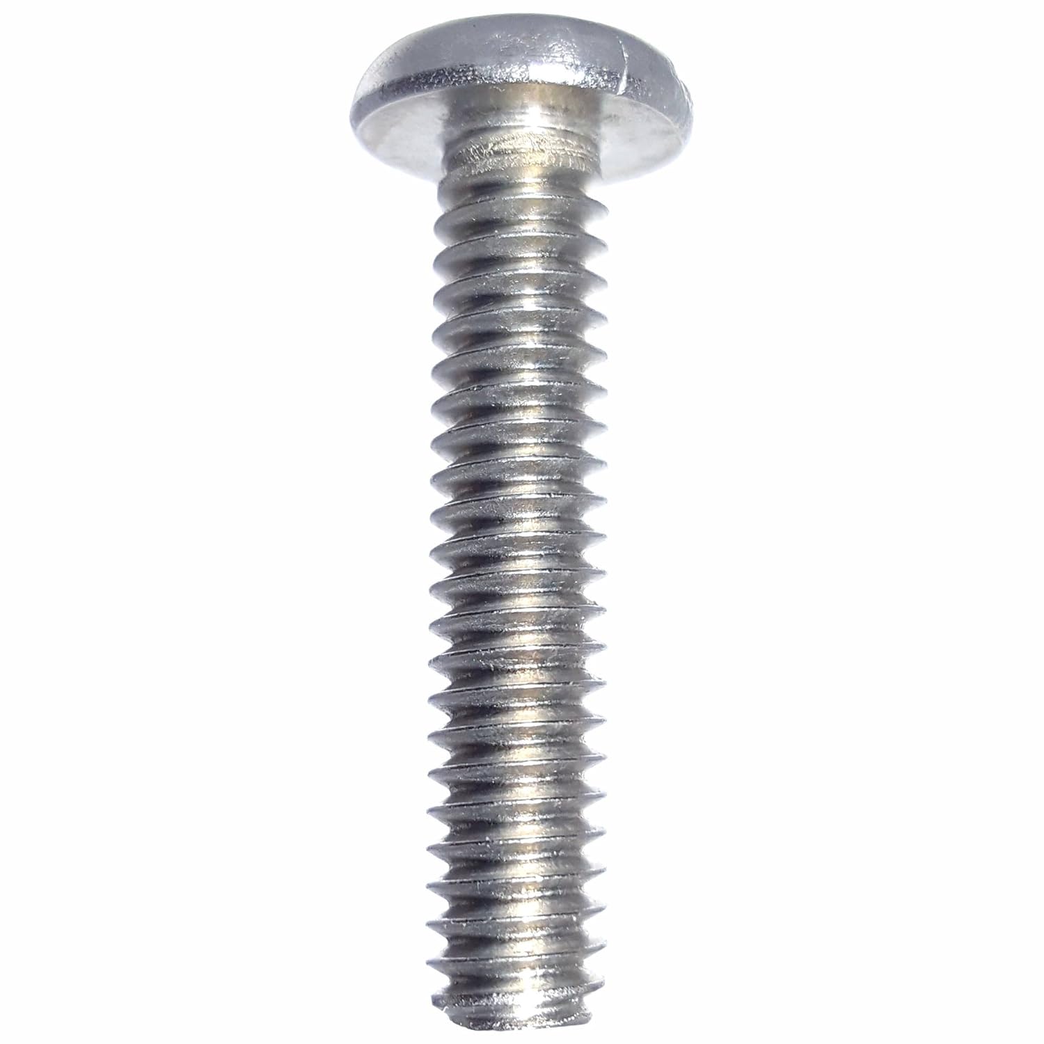 10-24 x 1 Pan Head Machine Screws, Slotted Drive, Stainless Steel 18-8, Full Thread, Bright Finish, Machine Thread, Quantity 100 by Fastenere