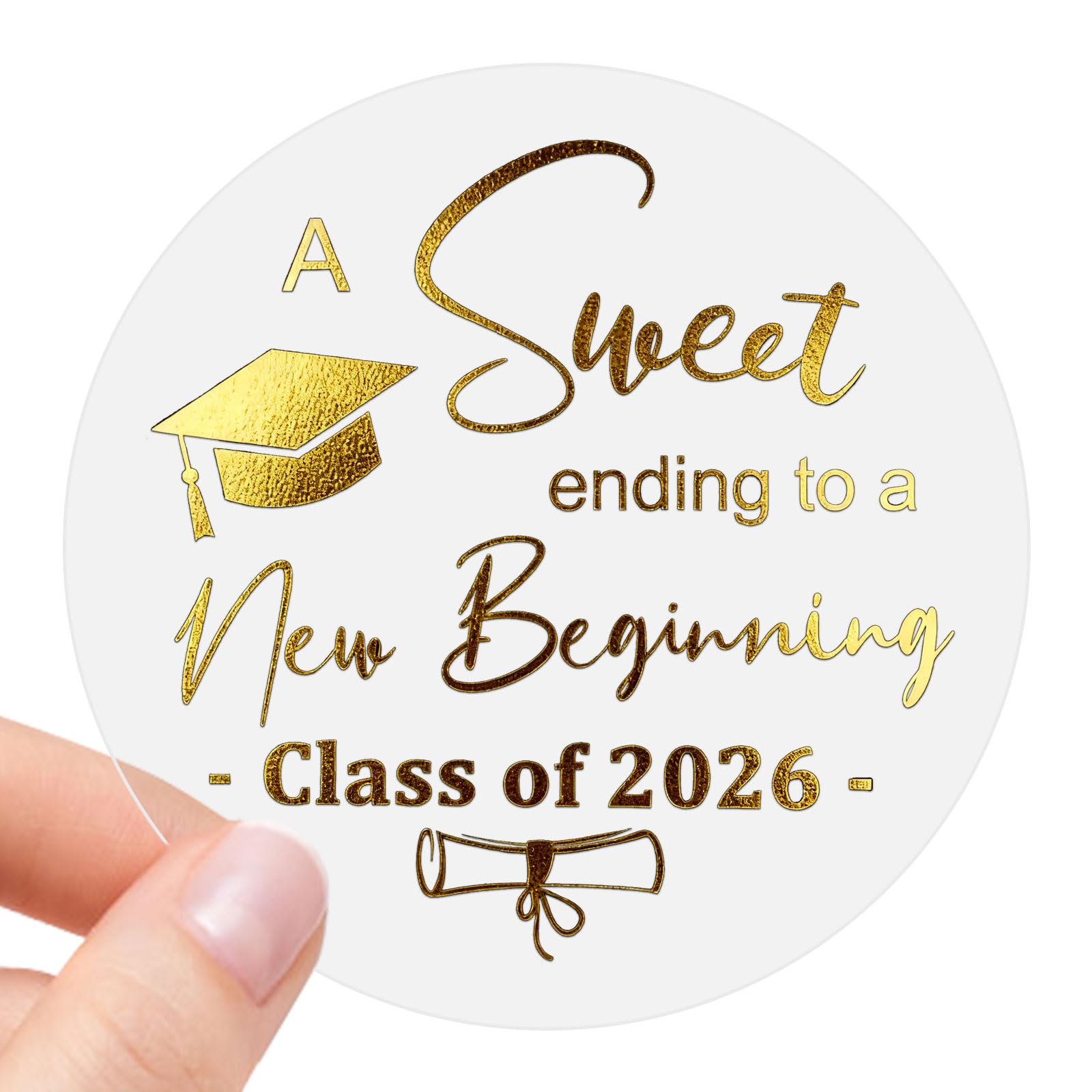Amazon.com: 100 x Graduation Party Favor Stickers Sweet Ending To