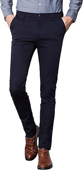 Amazon Ailokoso スラックス パンツ ズボン スーツパンツ ノータック ストレッチ 自宅で洗える ロングパンツ 長ズボン テーパードパンツ ウォッシャブル イージーパンツ ボトムス 仕事着 定番 ビジネス 通勤 美脚 細身 メンズ ロングパンツ 通販