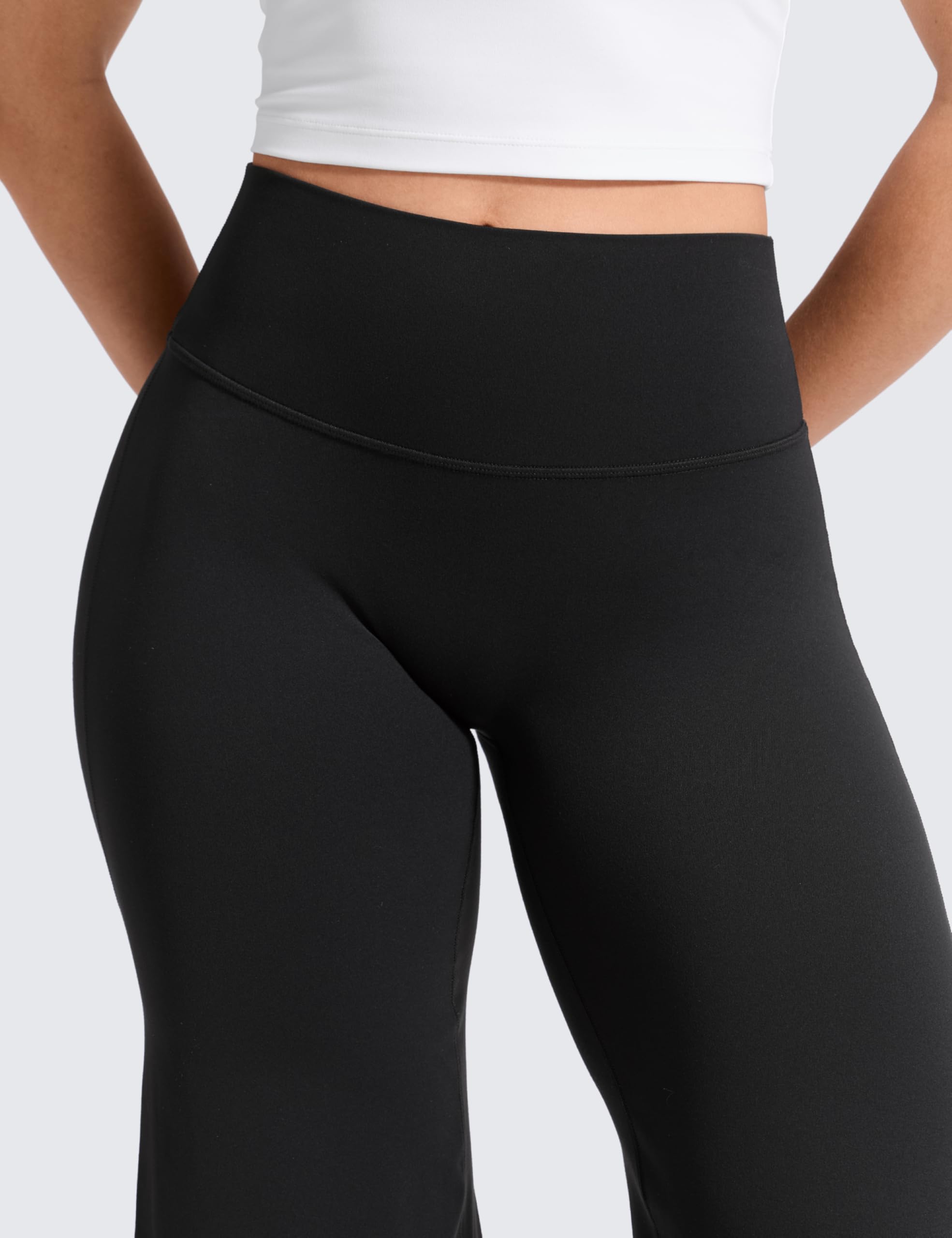 CRZ YOGA Femme sans Couture Avant Pantalon Large 71/76/81cm - Taille Haute Détente Confortable Style