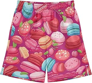 Bonitos pantalones cortos de verano para niños, color rosa, con bolsillos, cintura elástica, ropa para el hogar, 7-15 años