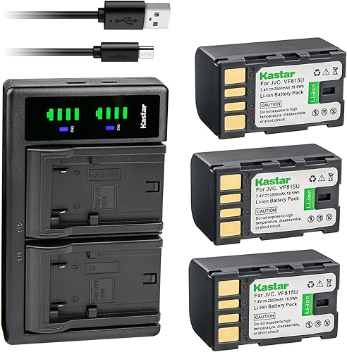 Miniatura 8 de Kastar Reemplazo del cargador de batería USB LTD2 para JVC BN-VF808 BN-VF808U BN-VF815 BN-VF815U BN-VF915 BN-VF915U BN-VF823 BN-VF823U BN-VF923U,