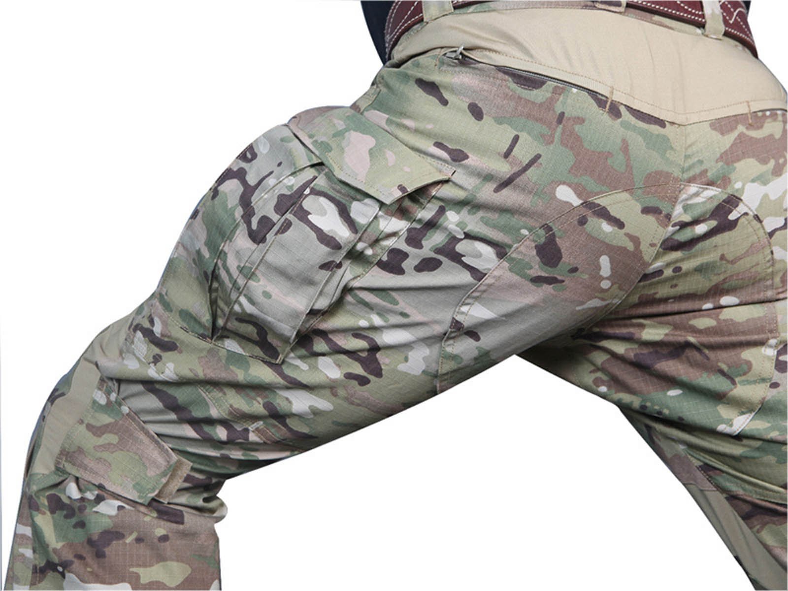 Homme Tenues de Combat Pantalon Militaire Paintball Gen3 Tactique Pantalon et Genouillères Multicam MC