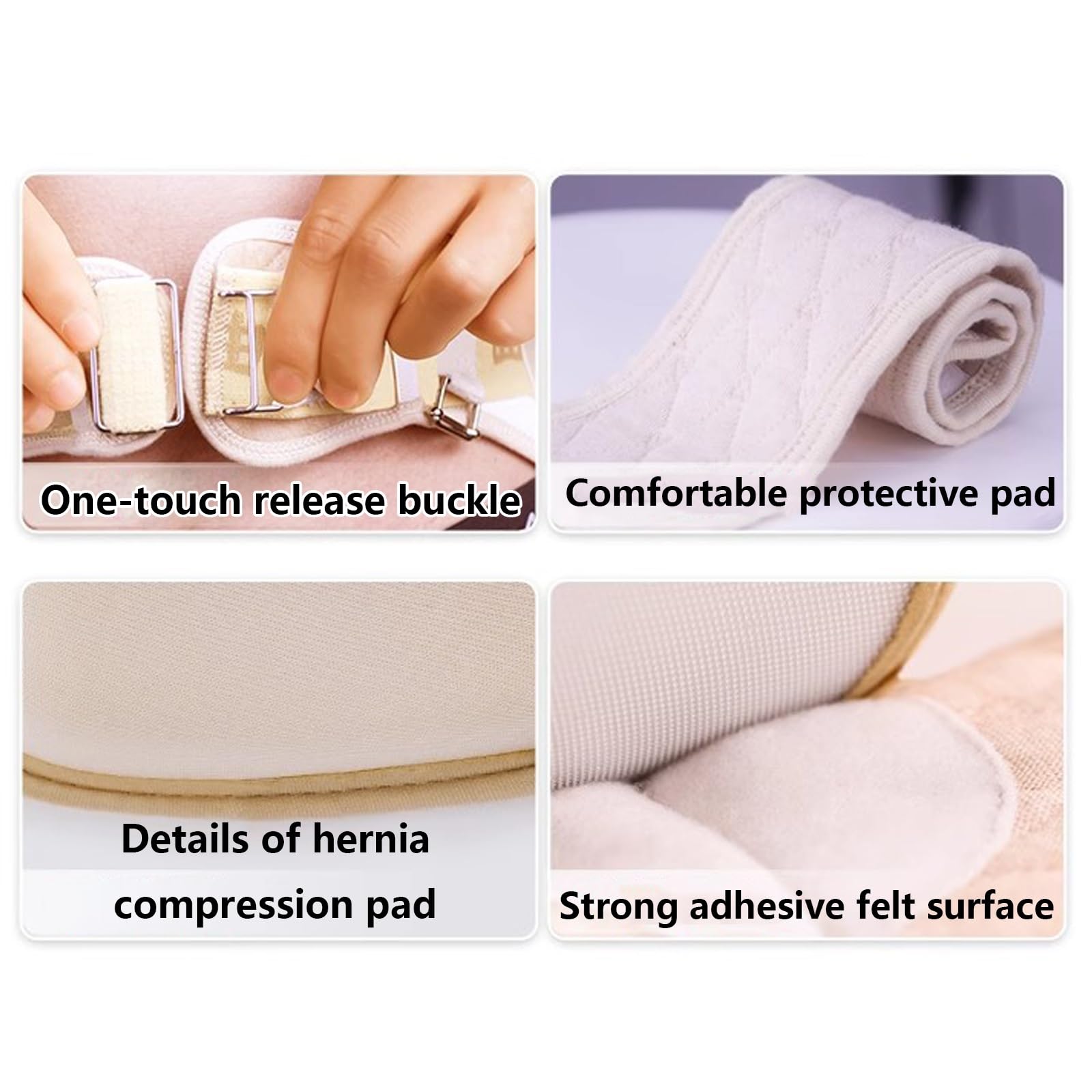 Fascia Ernia Inguinale Uomo, Cinto Erniario, Fascia Ernia Ombelicale, Cintura Imbottita di Supporto Per Ernia Sportiva Singola Per Alleviare Il Dolore con Cuscinetto di Compressione Rimovibile
