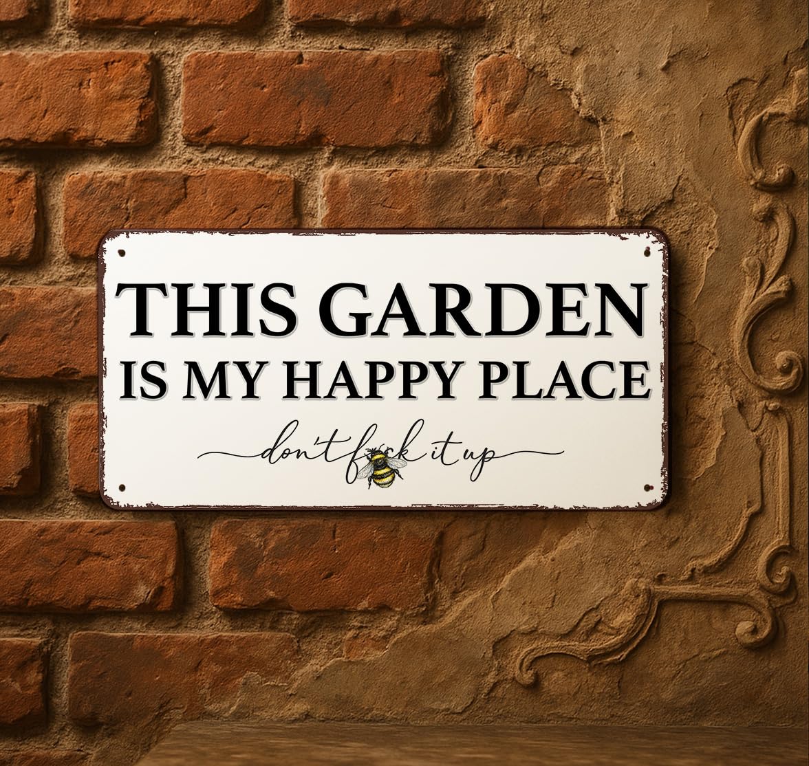 Plaque métallique de jardin 15x30cm : le cadeau idéal pour un jardinier passionné