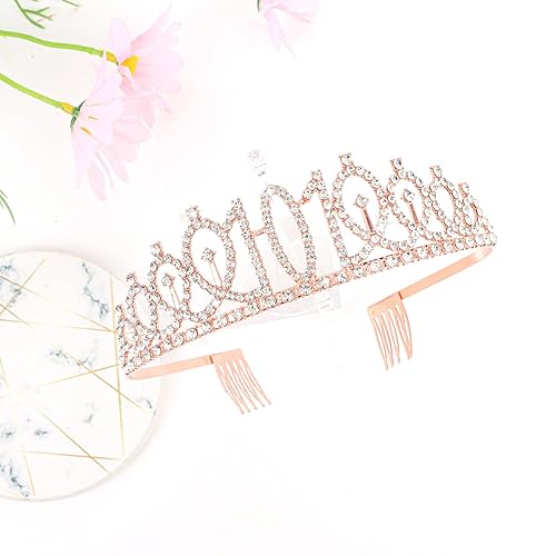 Miniatura 112 de CIEHER Juego de corona de cumpleaños 50 + banda de 50 y fabulosa banda + pin de perlas, tiara, regalos de 50, decoraciones para mujeres amigas