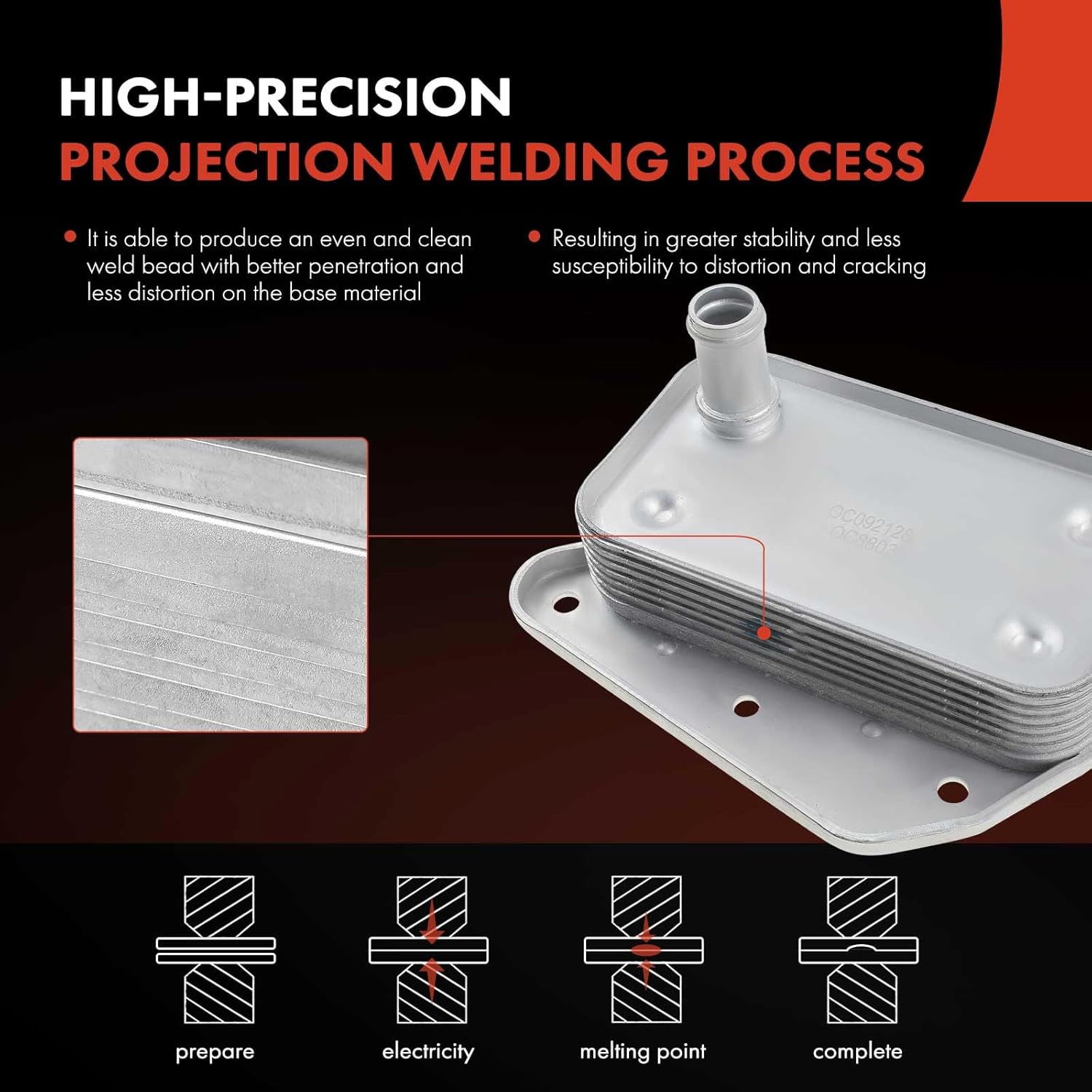 A-Premium Engine Oil Cooler Compatible with Dodge Freightliner Mercedes-Benz Sprinter 2500 3500 C200 Sprinter L4 1.8L 2.0L 2.1L L5 2.7L V6 3.0L