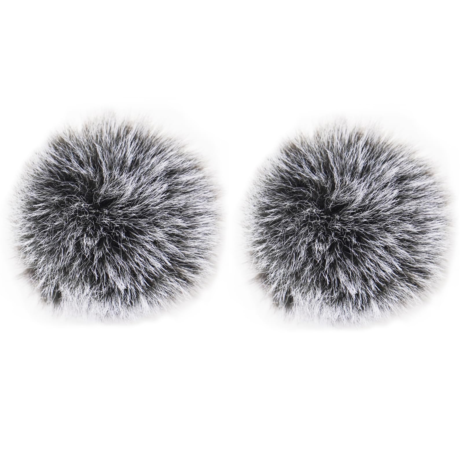 FONDFRAMORY Microphone Windscreen for DJI Mic, Furry Wind Muff Pop Filter Compatible with DJI Wireless Lavalier Mic, Fur Microphone Cover Sound Insulation (2 Pieces)